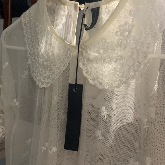 ✨POOF COUTURE💫✨BLUSA💫✨L💫✨TELA DE ORGANZA TRANSPARENTE 💫✨#JB30 - Picture 6 of 8